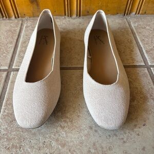 Seychelles Memory Foam Cushion Insole Knit Beige Ballet Flats size 8.5
